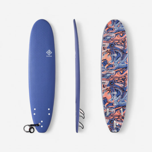 Foam SURFBOARD 100 Reinforced 8'2" 100 L + Leash
